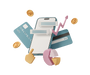Icon representing crypto payments enabling direct transactions without intermediaries.