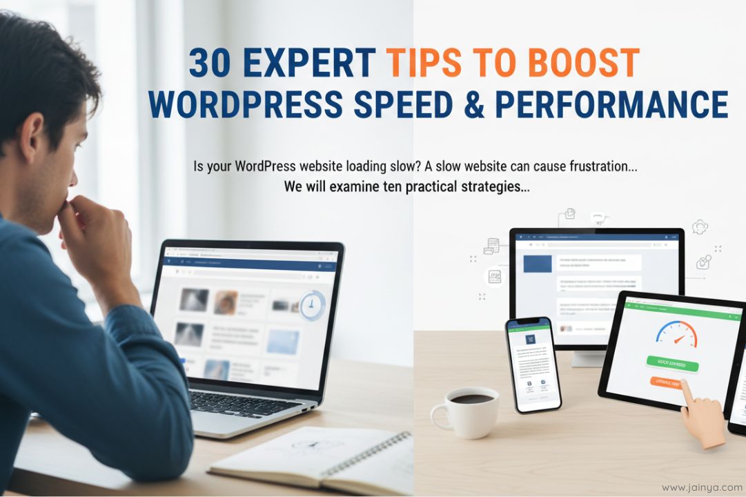 Optimized WordPress website loading fast on desktop and mobile