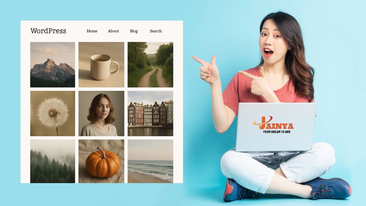 Modern WordPress image gallery with a clean grid layout