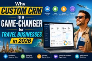 Custom CRM dashboard for travel agency booking and customer management