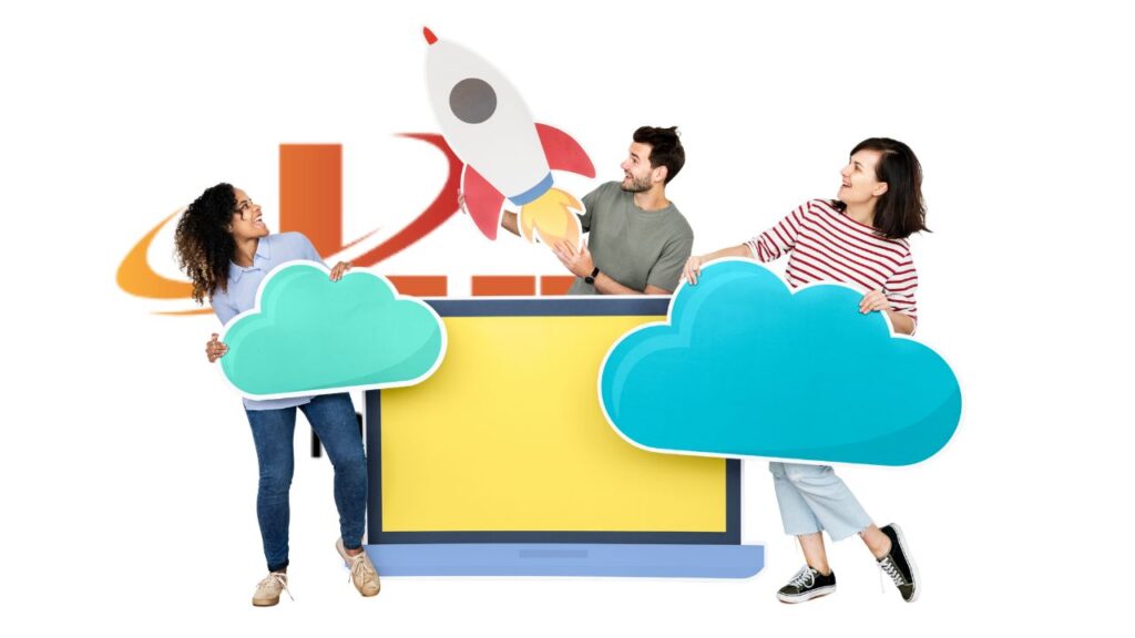 Website speed optimization illustration showing faster load times