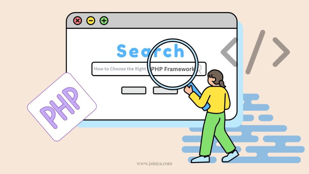 Developer comparing PHP frameworks to choose the best option