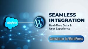 Dashboard showing Salesforce data integrated into a WordPress website.