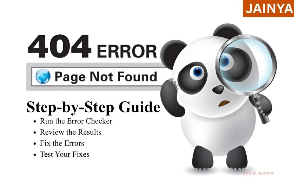 Website error checker tool dashboard showing issues and fixes