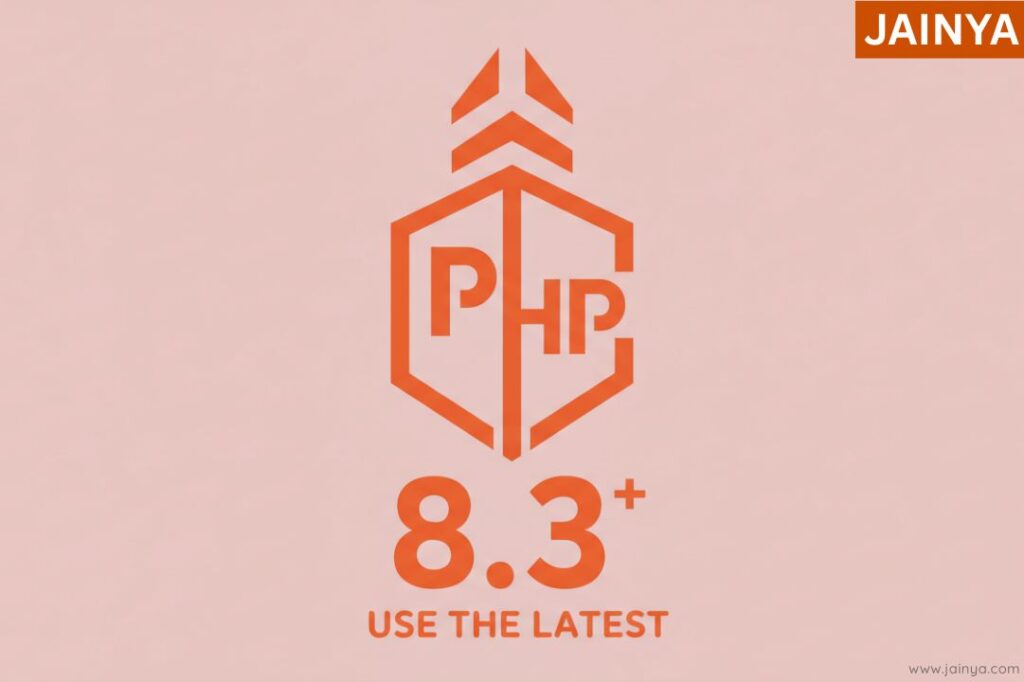 Use the latest PHP version to improve website speed, security, and performance