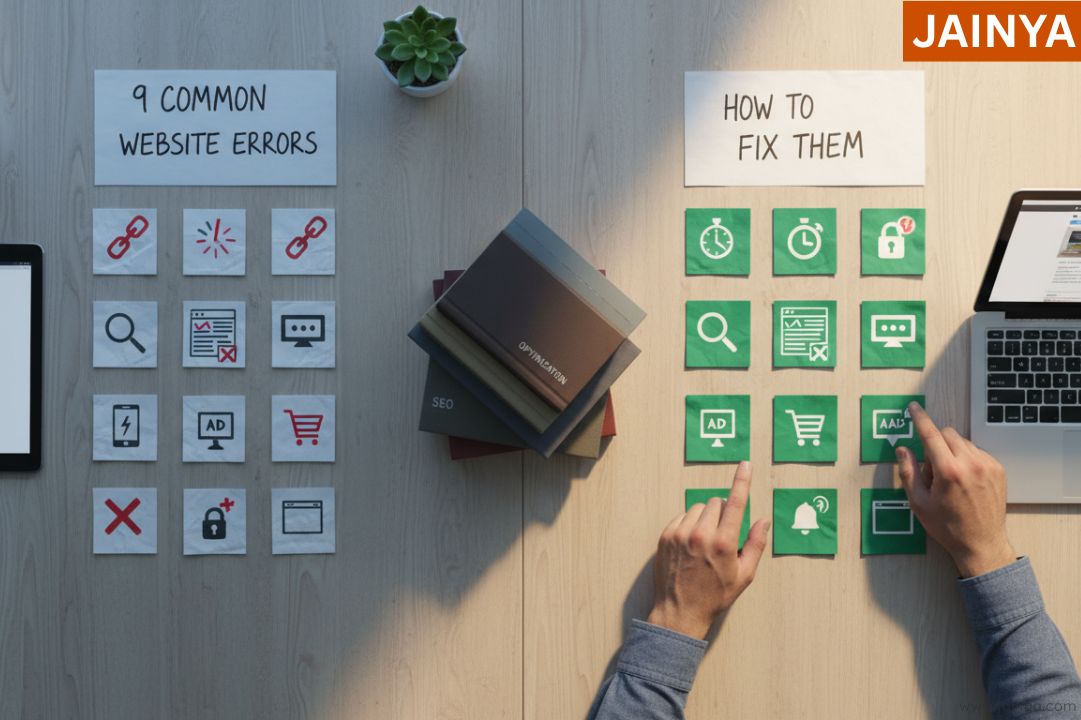 Website errors affecting speed, SEO, and user experience