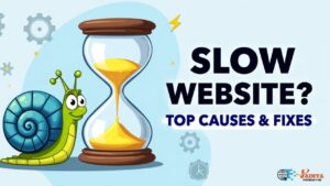 Why Your WordPress Site is Slow: Top Causes & Fixes, image showing slow loading time issues on a WordPress website.