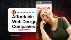 Affordable web design company team collaborating on website project in a modern office.